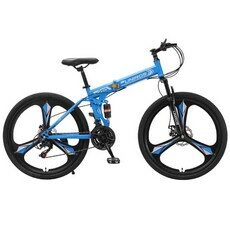 유니로스 mtb자전거 접이식자전거 입문용 산악자전거 24 26인치, 24인치, 삼각휠, 블루화이트